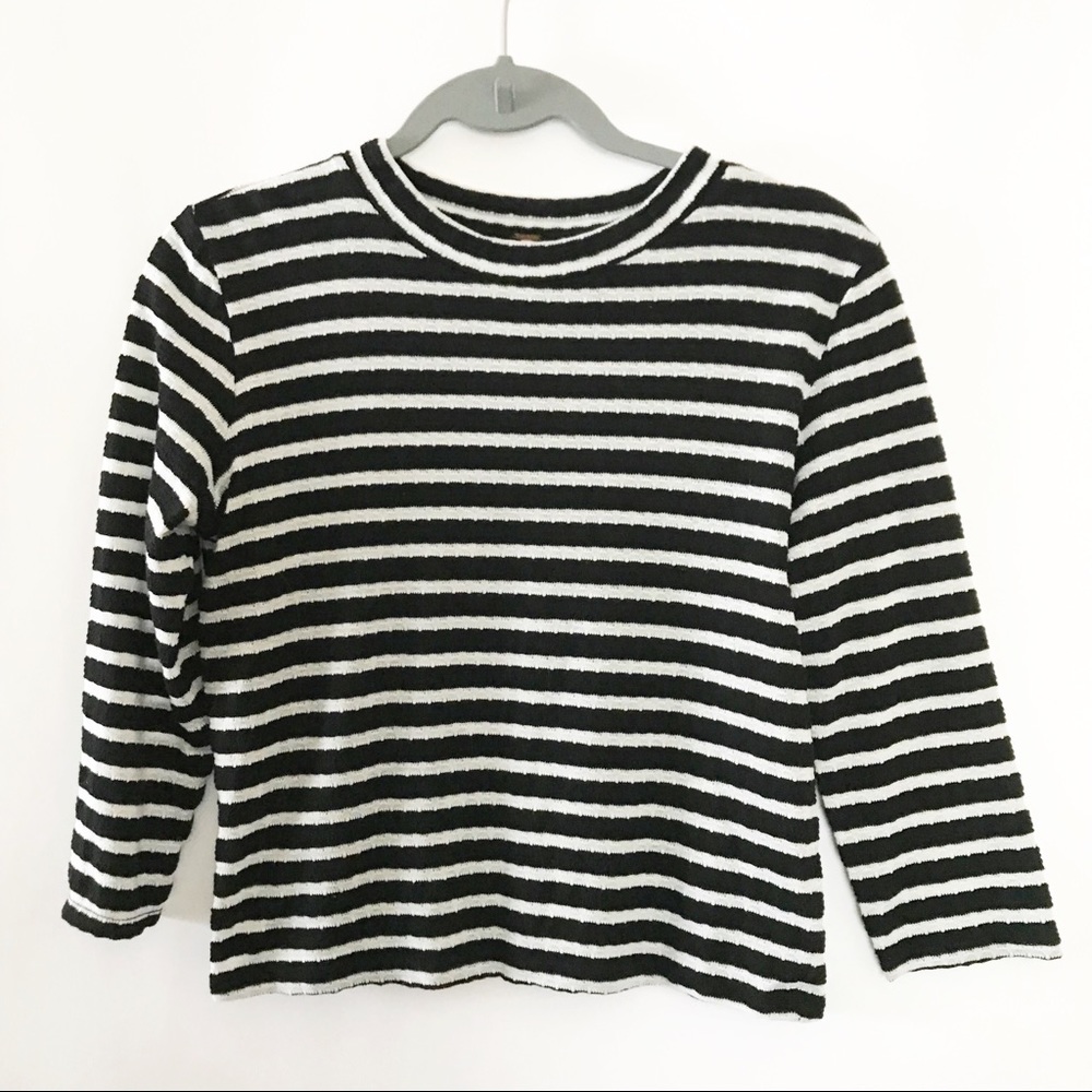 Free People B&W Stripe Crop